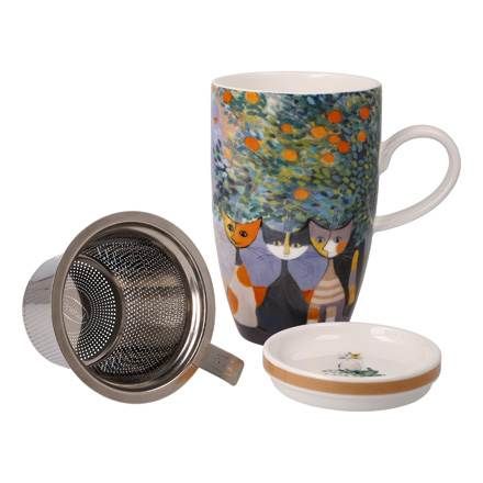 Teetasse mit Deckel und Sieb  Tempi felici - Rosina Wachtmeister