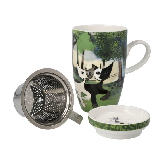 Produktbild von Teetasse mit Deckel und Sieb Una passeggiata nel verde Rosina Wachtmeister