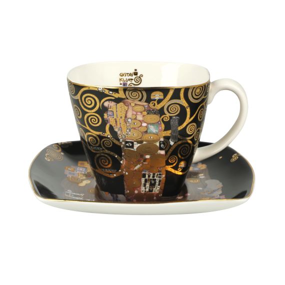 Produktbild von Die Erfüllung - Kaffeetasse Artis Orbis Gustav Klimt