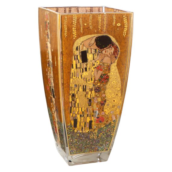 Der Kuss - Vase Glas 30 cm eckig Artis Orbis Gustav Klimt