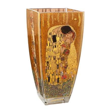 Der Kuss - Vase Glas 30 cm eckig Artis Orbis Gustav Klimt