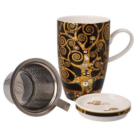 Teetasse mit Deckel und Sieb Gustav Klimt - Der Lebensbaum - Artis Orbis