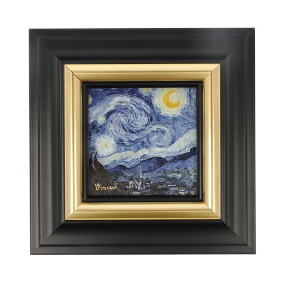 Produktbild von Wandbild Sternennacht Vincent van Gogh 18,5 x 18,5 cm - Artis Orbis