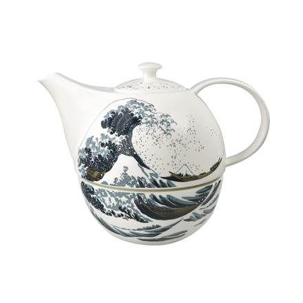 Teekanne mit Stövchen Hokusai Die Große Welle - Artis Orbis