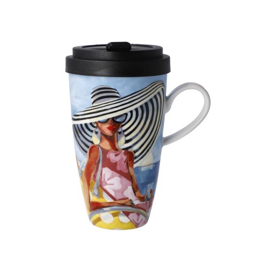 Produktbild von Künstlertasse mit Deckel Summer Girl Artis Orbis Trish Biddle
